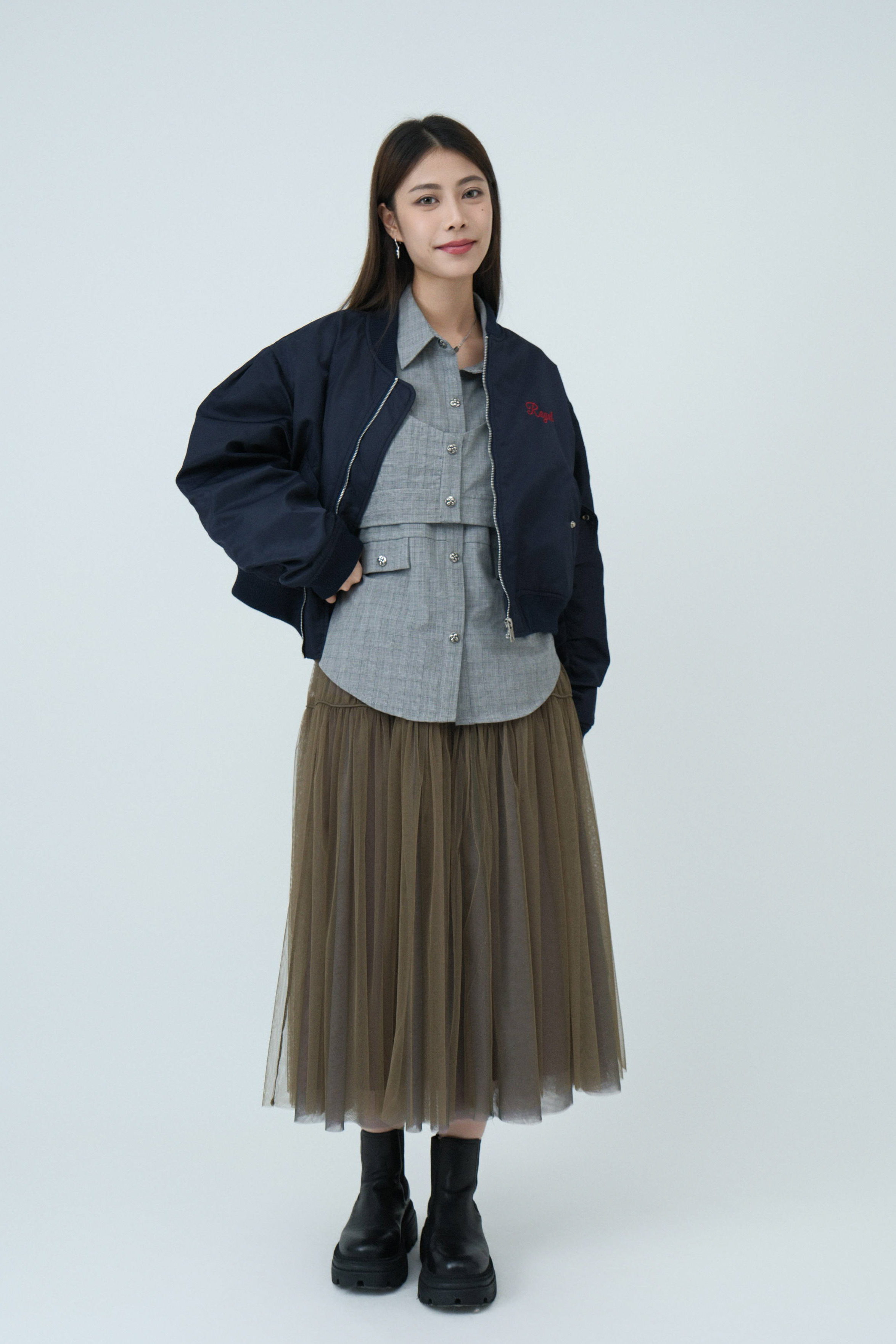 FW24_0232（外套＋上衣+半截裙）