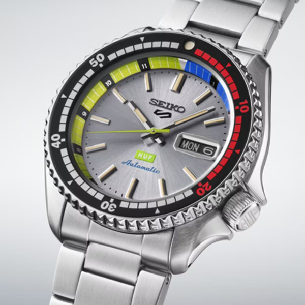 萬年鐘錶 - SEIKO  5 Sports   潮牌聯名HUF限量款運動機械男錶  SRPL33K1 / 4R36-16J0N  錶徑42.5MM