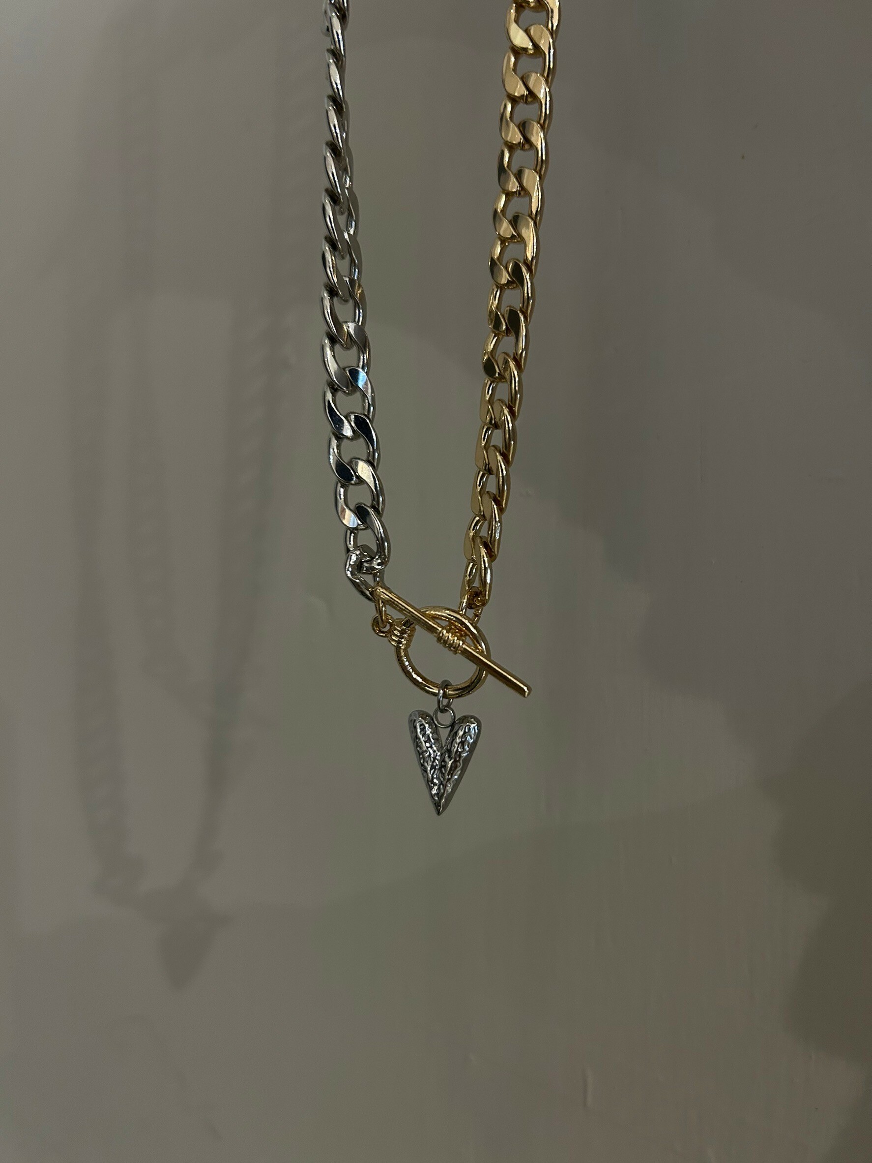 [LAUGHTER] heart mix color necklace