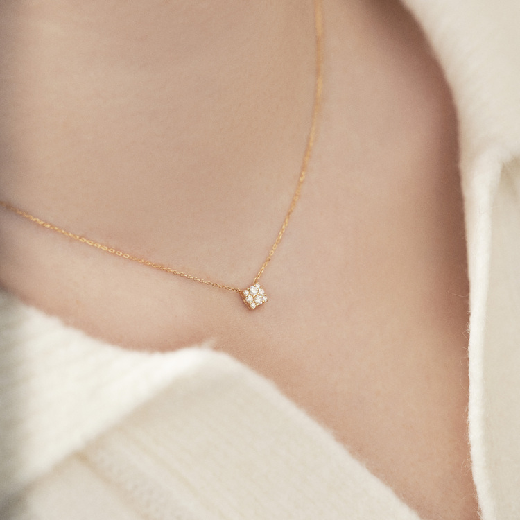 18K黃金鑽石頸鏈