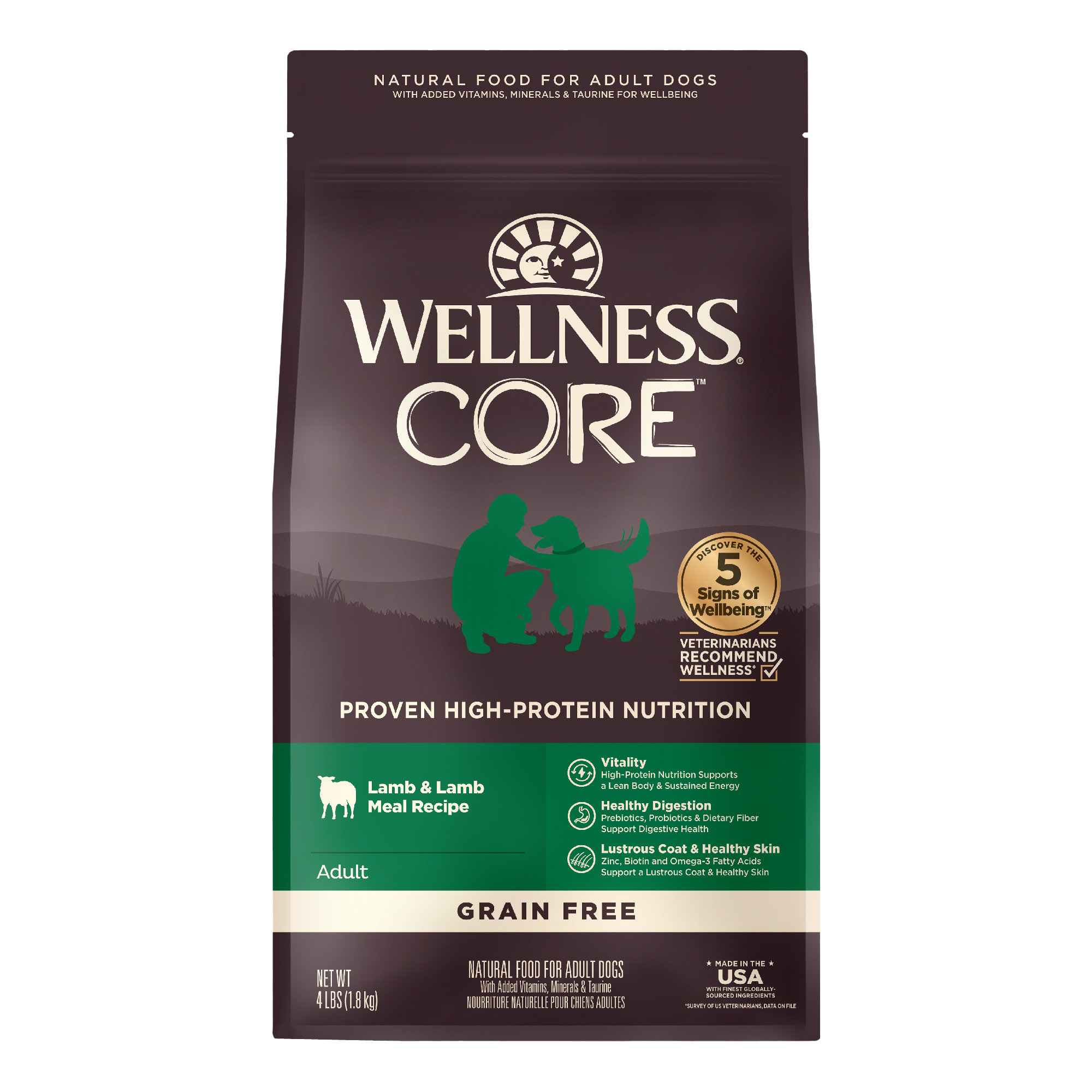 (即期商品買1送1) WELLNESS CORE 無穀系列-成犬 新鮮羊肉(22磅)