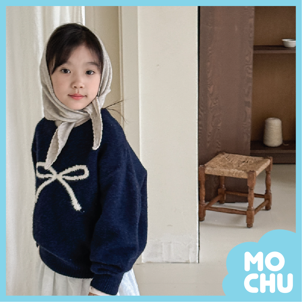 蝴蝶結針織毛衣（兩色）