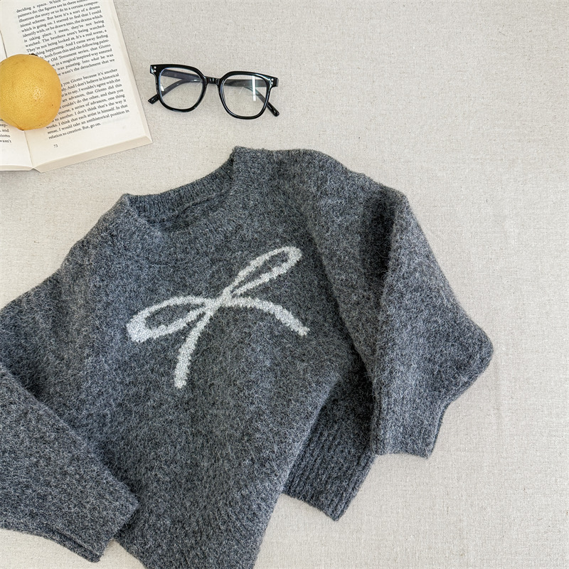 蝴蝶結針織毛衣（兩色）