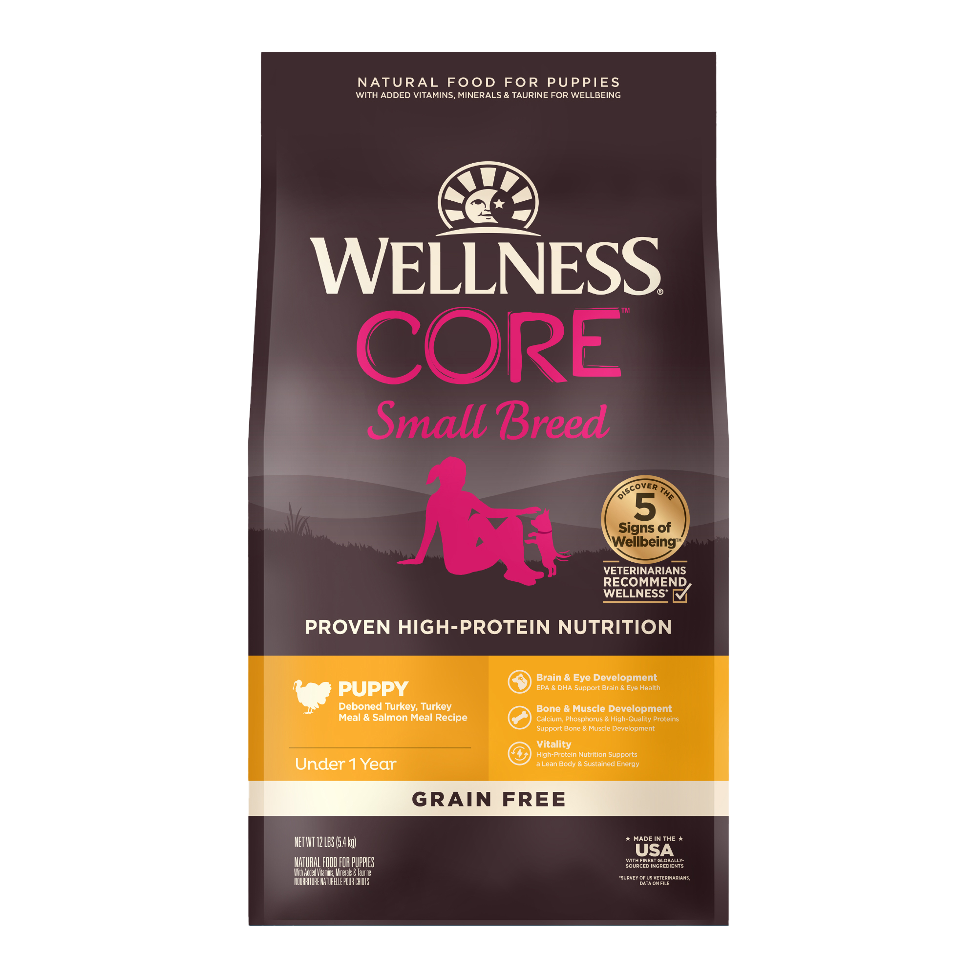 WELLNESS CORE 無穀系列-幼犬/小型犬 新鮮火雞肉(12磅)
