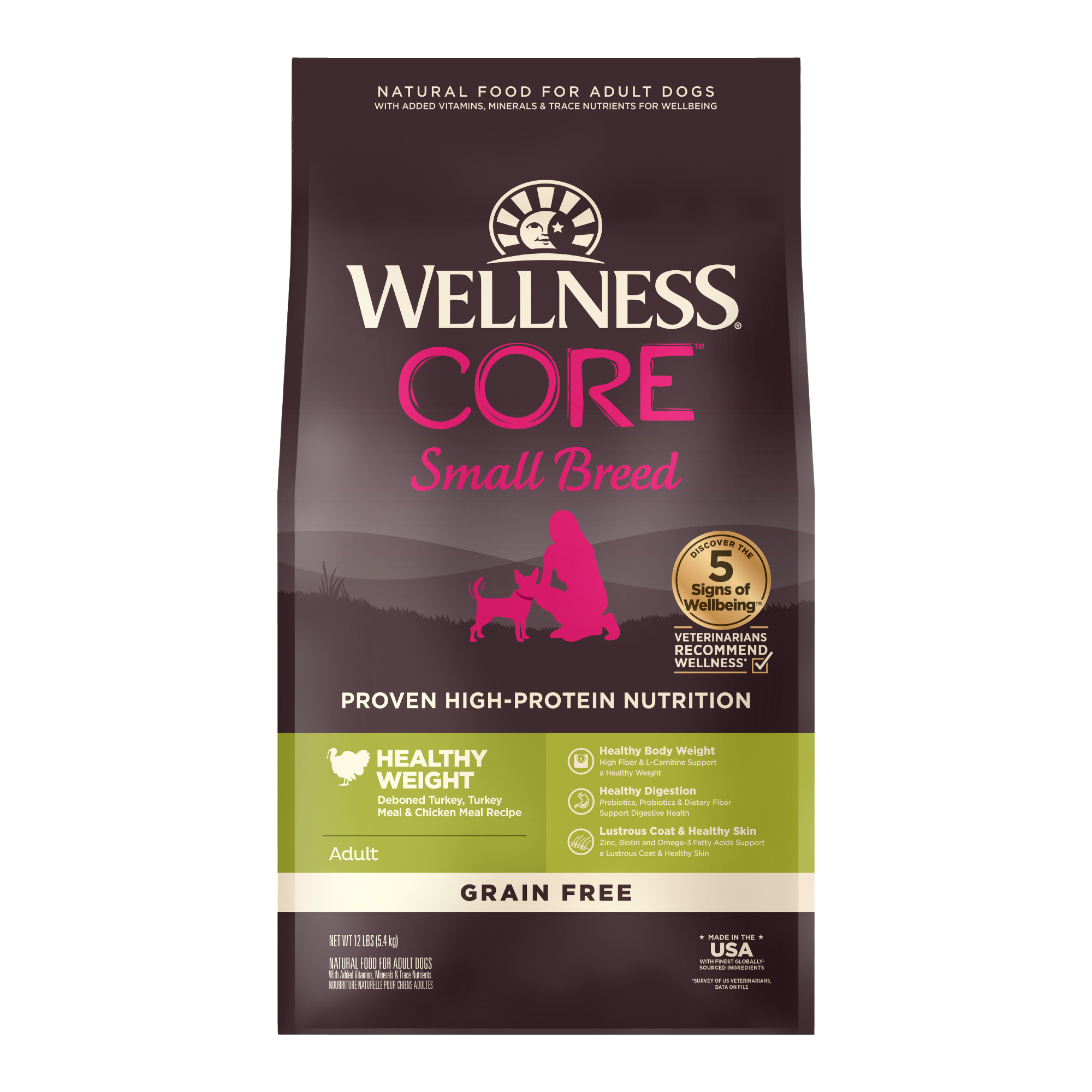 (即期商品買1送1) WELLNESS CORE 無穀系列-小型犬 新鮮火雞肉(低卡) (4磅)