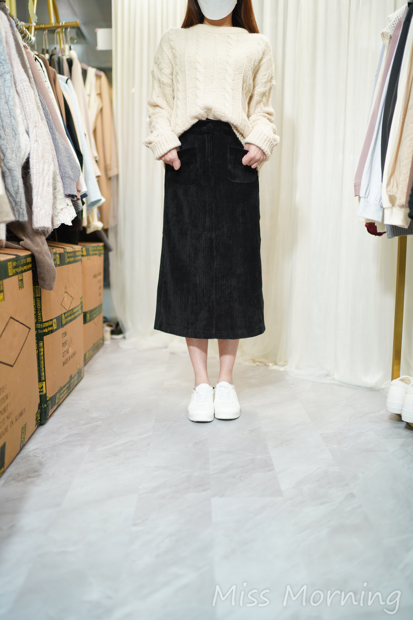 抵著麻花針織上衣(14399)