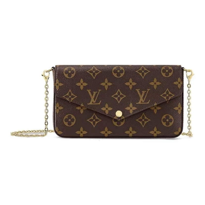LOUIS VUITTON LV Félicie Pochette Monogram 帆布單肩袋