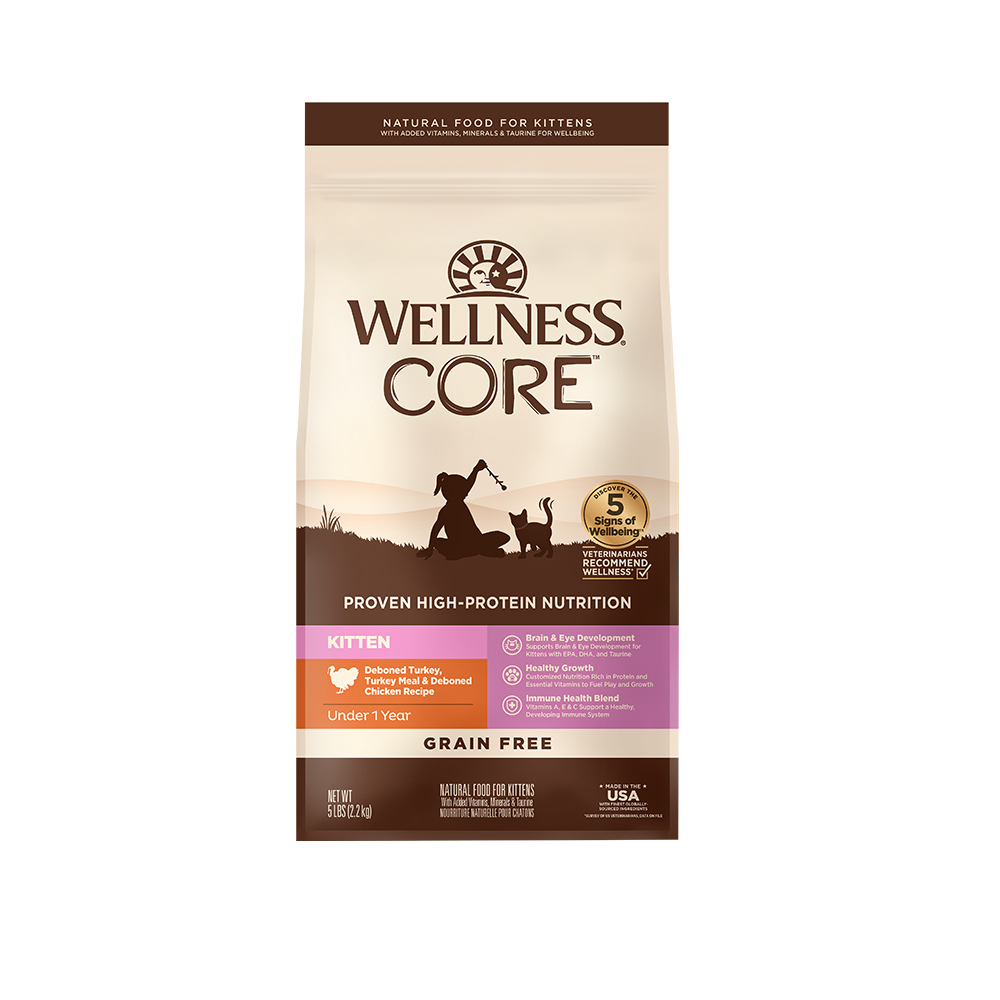 (即期商品買1送1) WELLNESS CORE 無穀系列-幼貓 新鮮火雞肉(5磅）