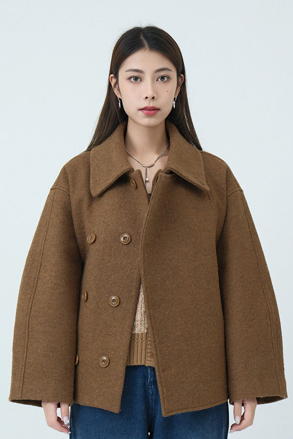 挺身絨盒形短褸 (現貨款式）