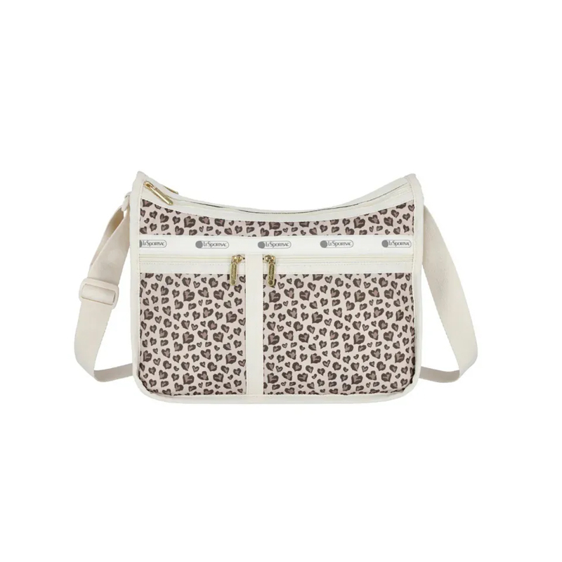 DELUXE 日用斜揹袋 (LATTE HEART LEOPARD)
