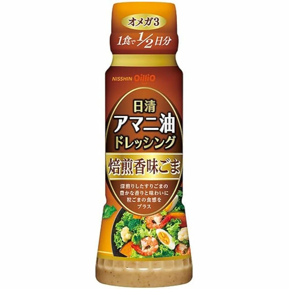 日本 日清 亞麻仁沙拉醬 - 焙煎芝麻 160ml 罐裝