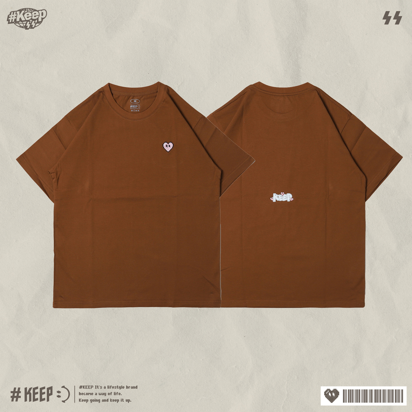 #KEEP PIXEL LITTLE HEART TEE 十款 刺繡小愛心 短TEE【KS240】