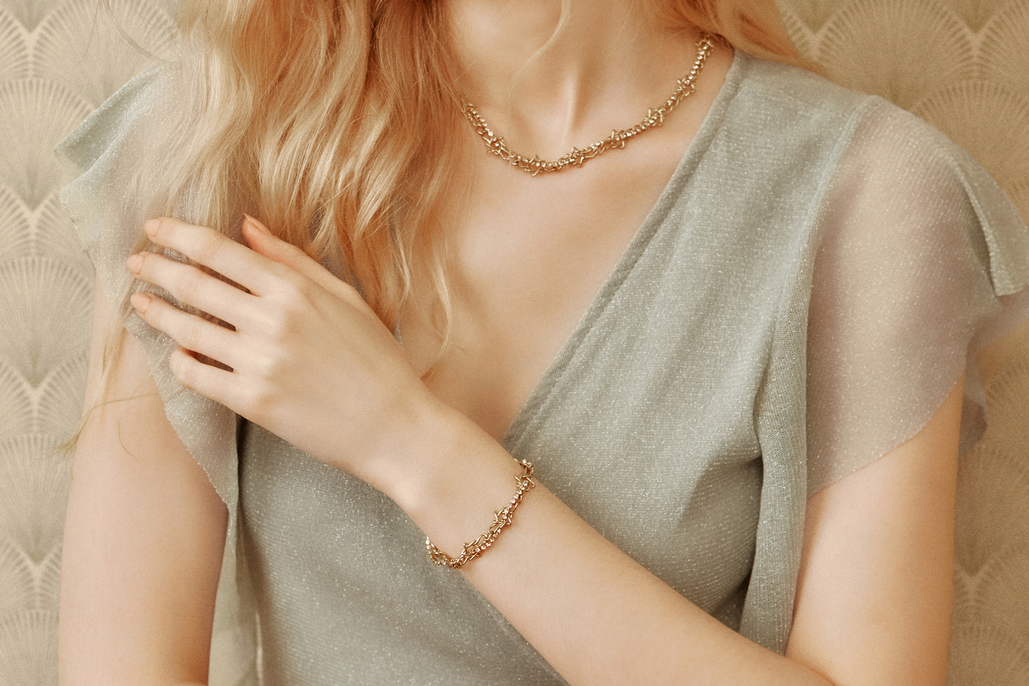 黃銅飾品, 手鍊, 飾品, 黃銅,施華洛世奇水鑽,星星