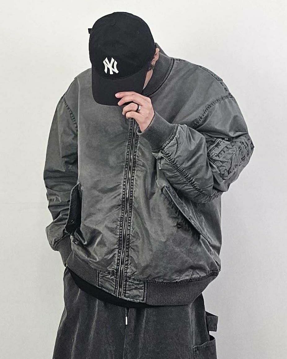 淨色拉鍊外套(夾棉) Floor&co-040JK