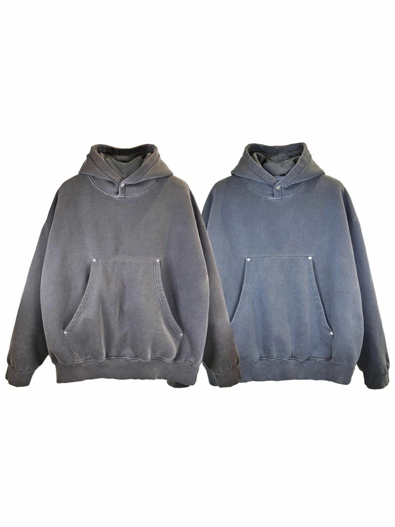 洗水淨色連帽衛衣(抓毛底) Floor&co-044T