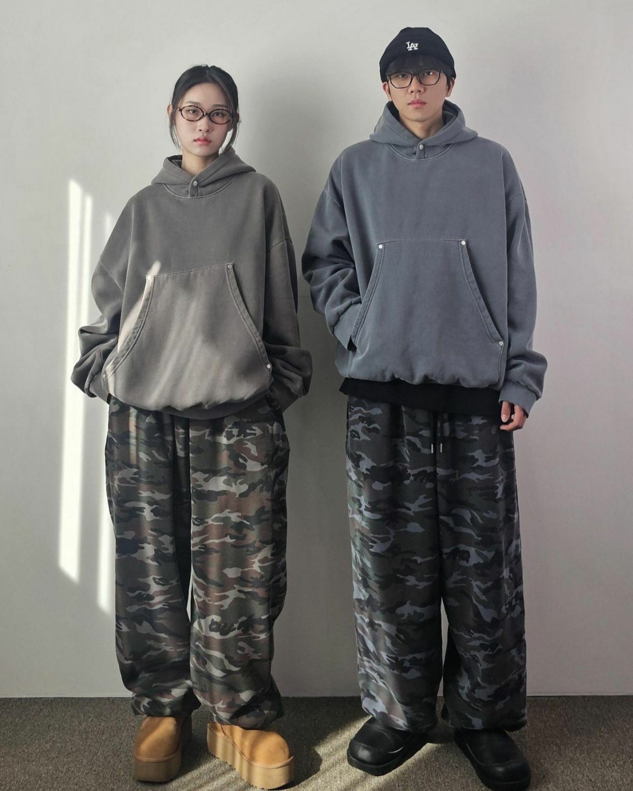 洗水淨色連帽衛衣(抓毛底) Floor&co-044T