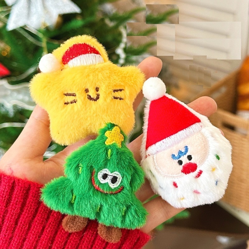 《12051》🎄聖誕老公公與星星毛絨別針