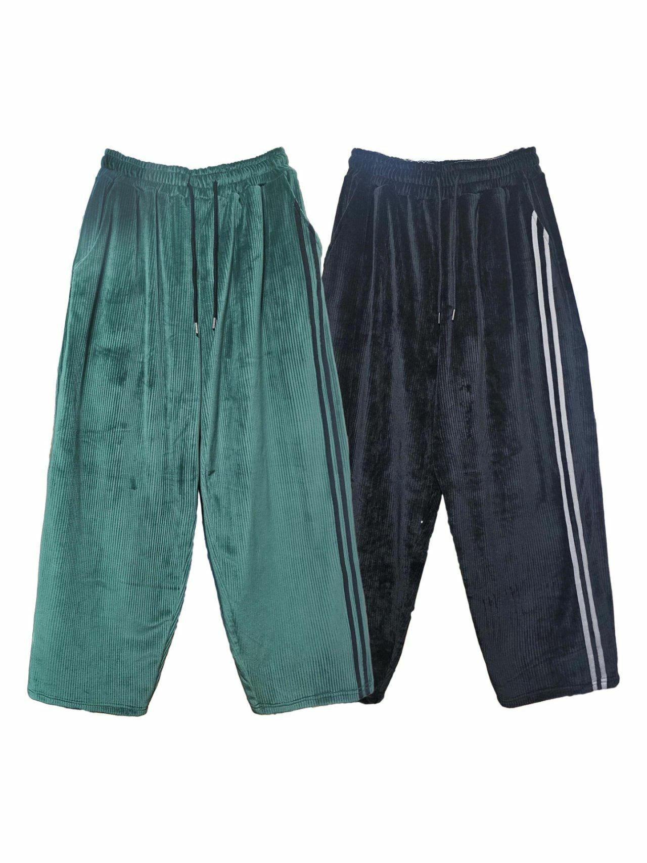 雙間燈心絨鬆身褲(抓毛底) Floor&co-045P