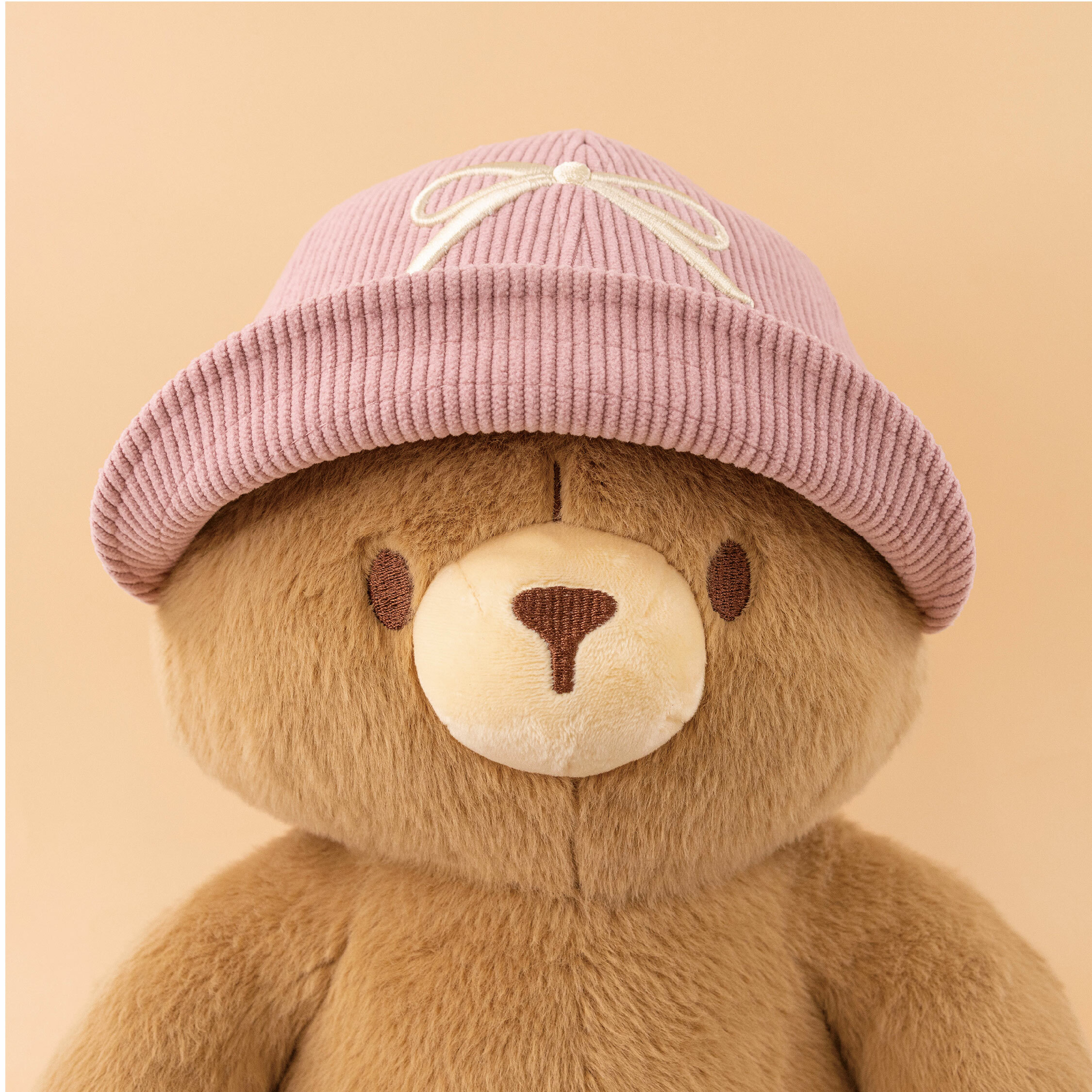 【JA1470】甜美蝴蝶結刺繡燈芯絨鴨舌帽