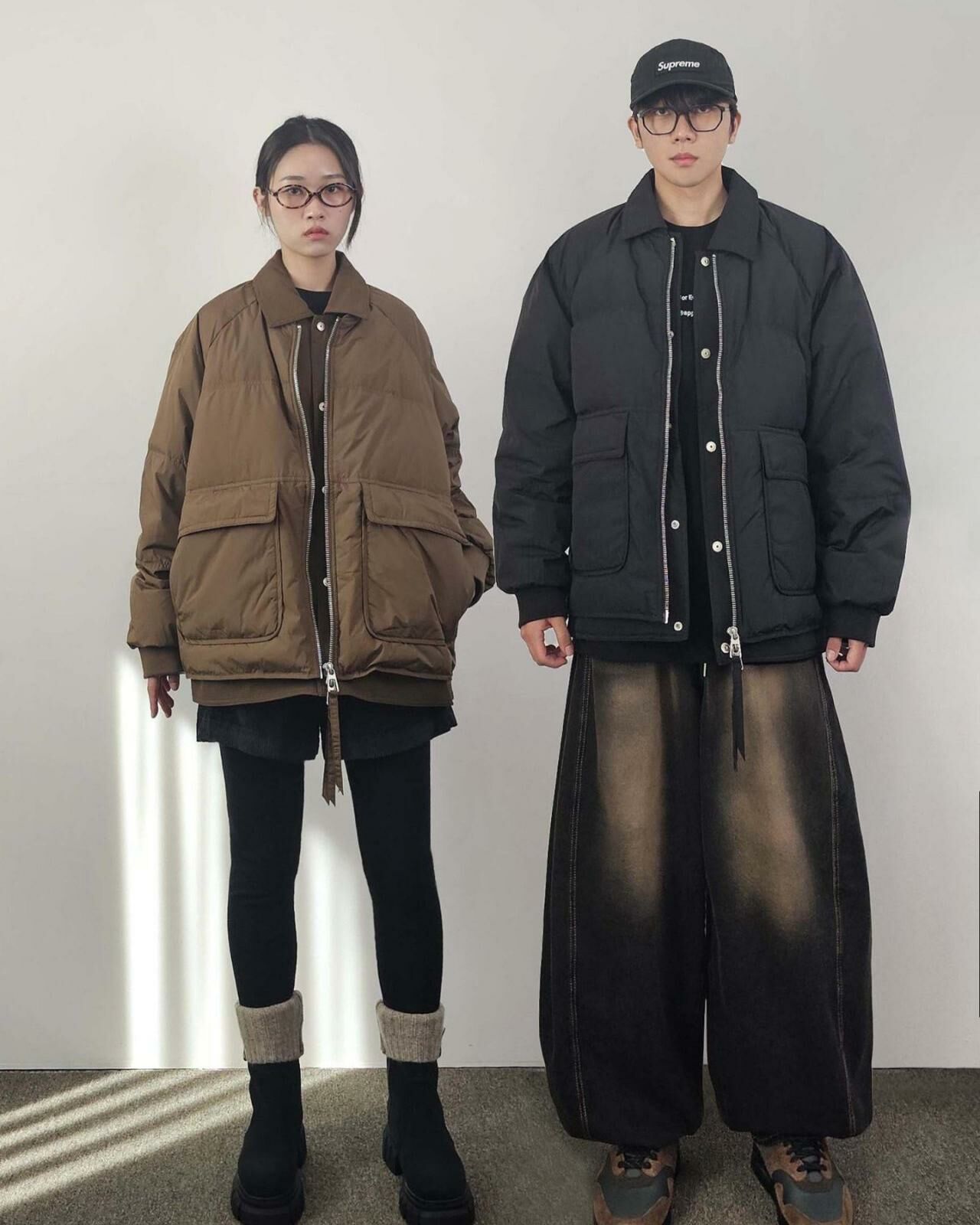 淨色反領拉鍊外套(夾棉) Floor&co-048JK