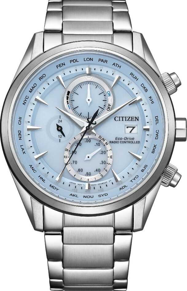 萬年鐘錶 - Citizen 星辰錶   希望之藍限定款抗磁萬年曆光動能電波男錶  AT8260-69M  錶徑43MM