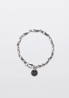 Mixture-MB024 扭轉型串接長方條純鋼手鏈 20cm