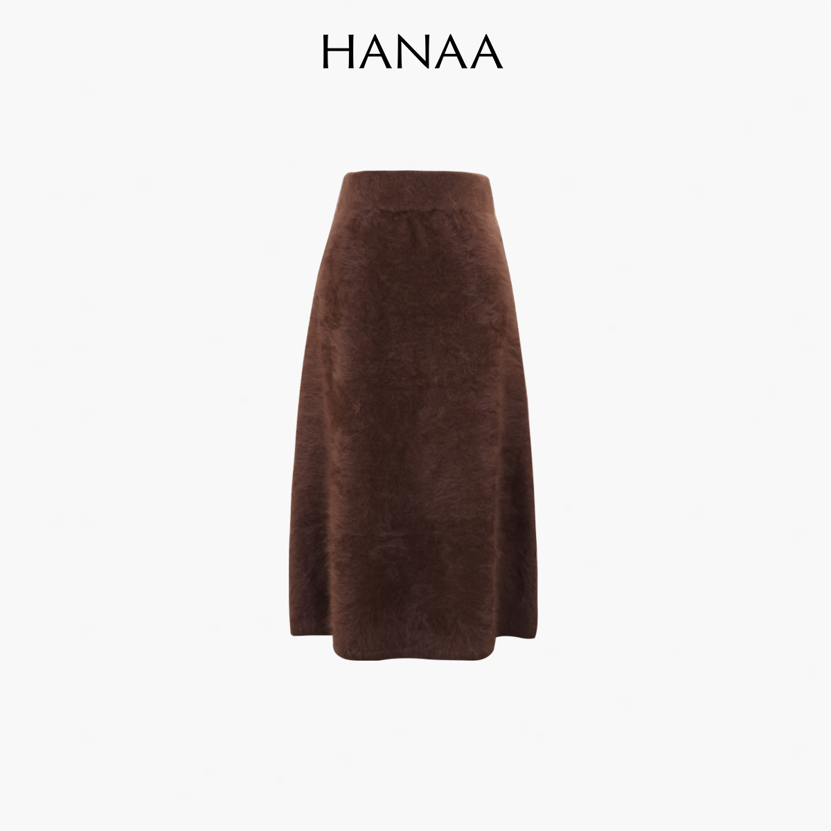 HANAA 秋冬新款康賽妮純羊絨拉絨復古半身裙