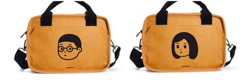 Finerworld 原創可濕水牛皮紙斜挎袋