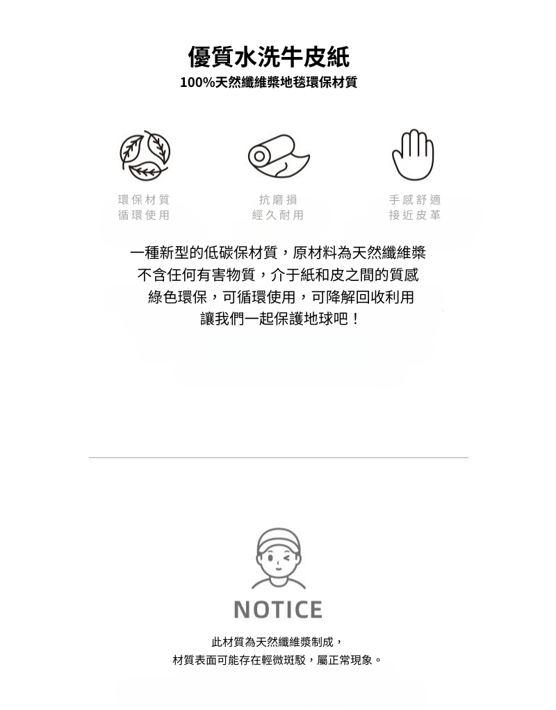 Finerworld 原創可濕水牛皮紙斜挎袋