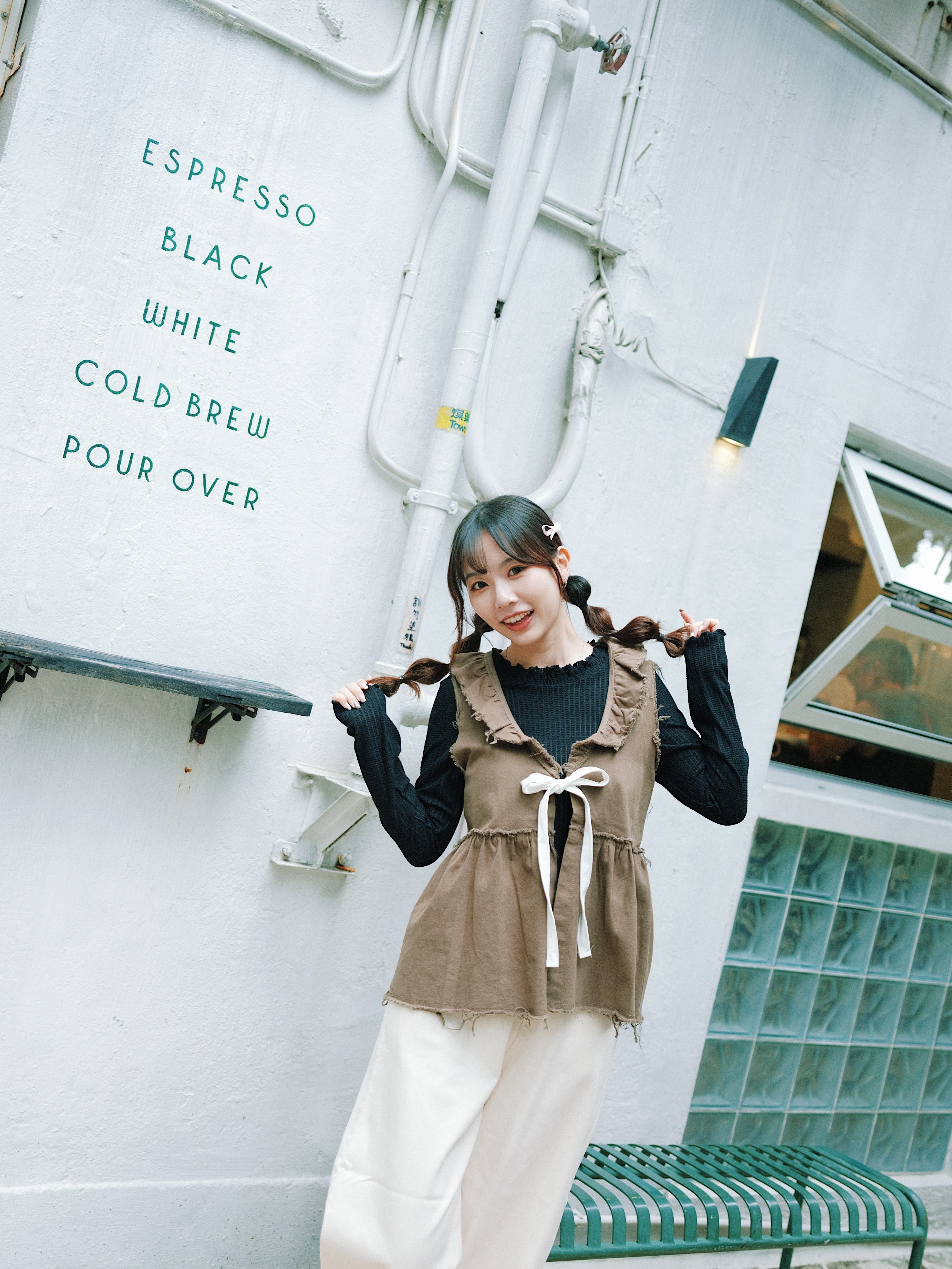 兩色 / 流蘇水手領蝴蝶馬甲/ Tassel Sailor Collar Ribbon Vest