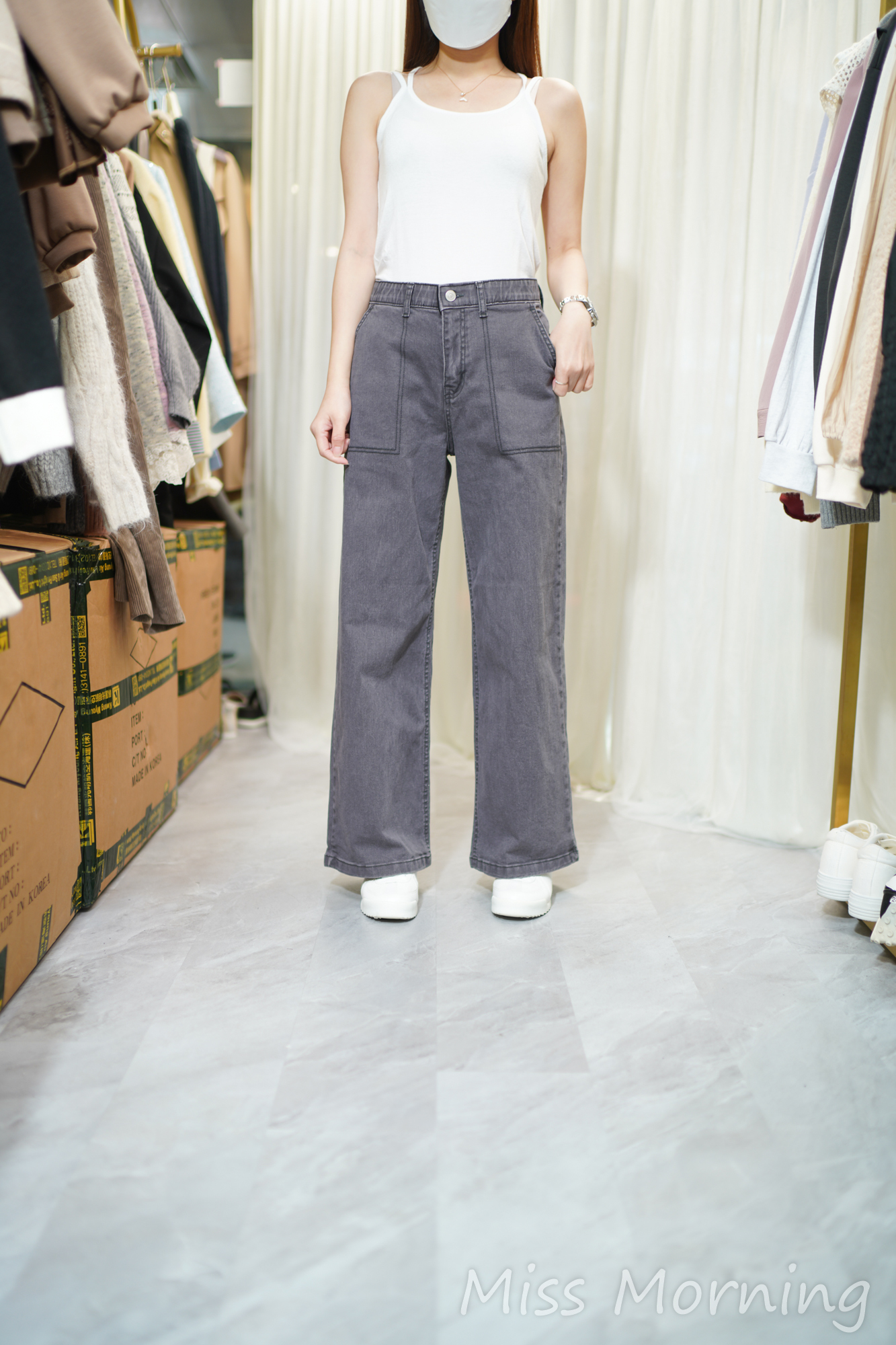 彈性直腳4季褲(33860)