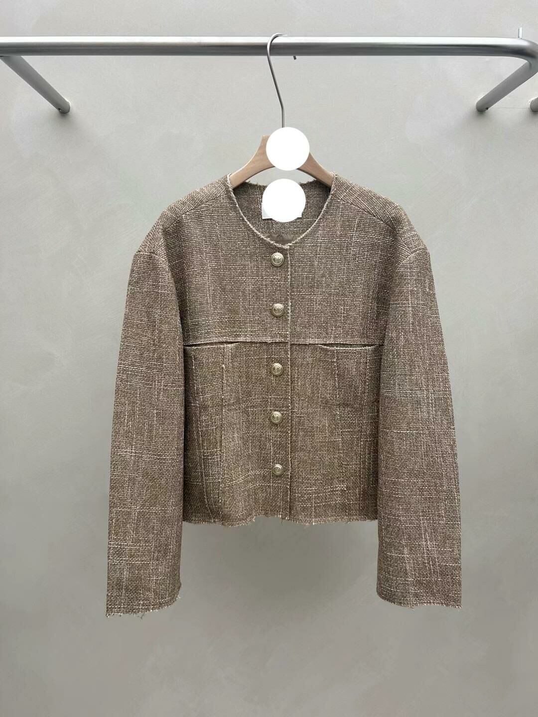 TC235 复古麻質外套(啡)