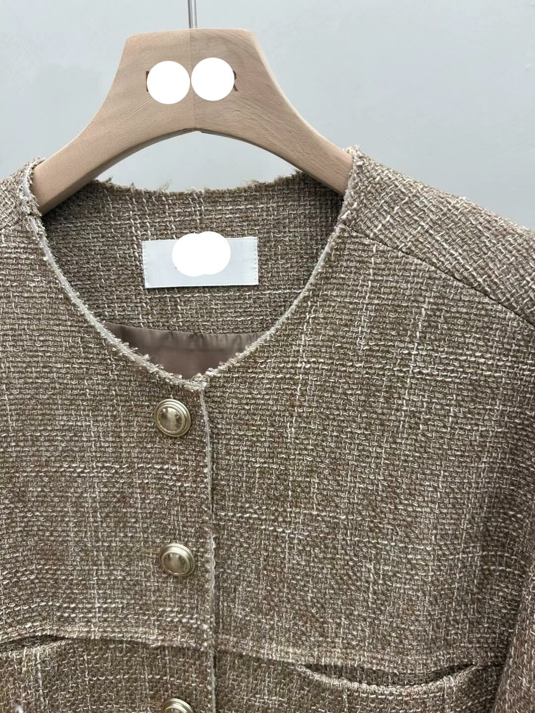 TC235 复古麻質外套(啡)