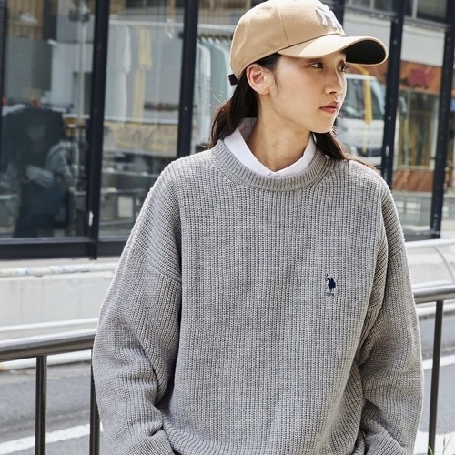 U.S. POLO ASSN. 日本限定 毛衣 針織 刺繡 Logo 落肩 長袖 6色