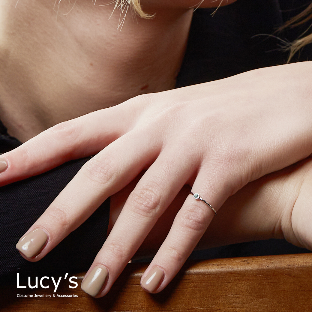 *LUCKY RING 好運尾戒｜平安健康 (銀灰) (109830)