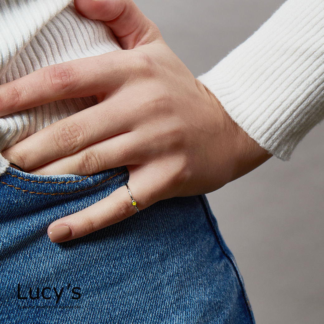 LUCKY RING 好運尾戒｜靜心除雜念 (銀黃) (109858)