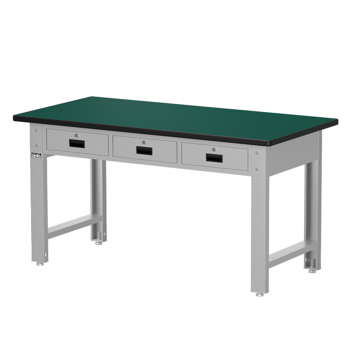 臺灣製造-天鋼 標準型三抽屜工作桌 WBT-5203N 耐衝擊桌板 寬1500mm 適合包裝作業廠、儀器存放、教室、展示廳