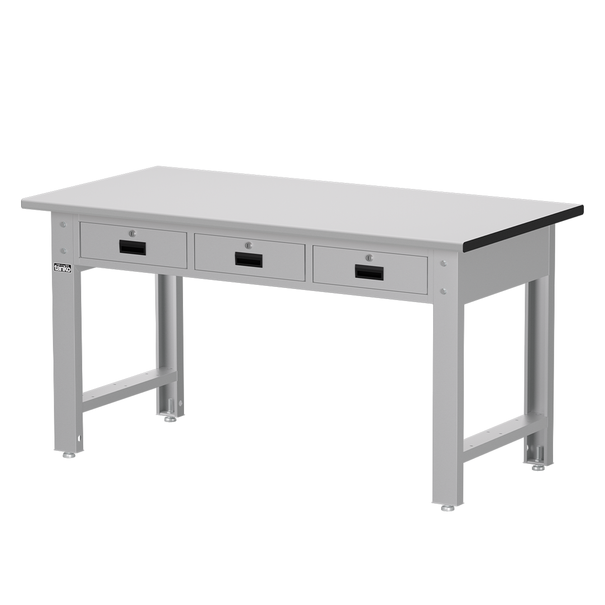 臺灣製造-天鋼 標準型三抽屜工作桌 WBT-5203F 耐磨桌板 寬1500mm 適合包裝作業廠、儀器存放、教室、展示廳