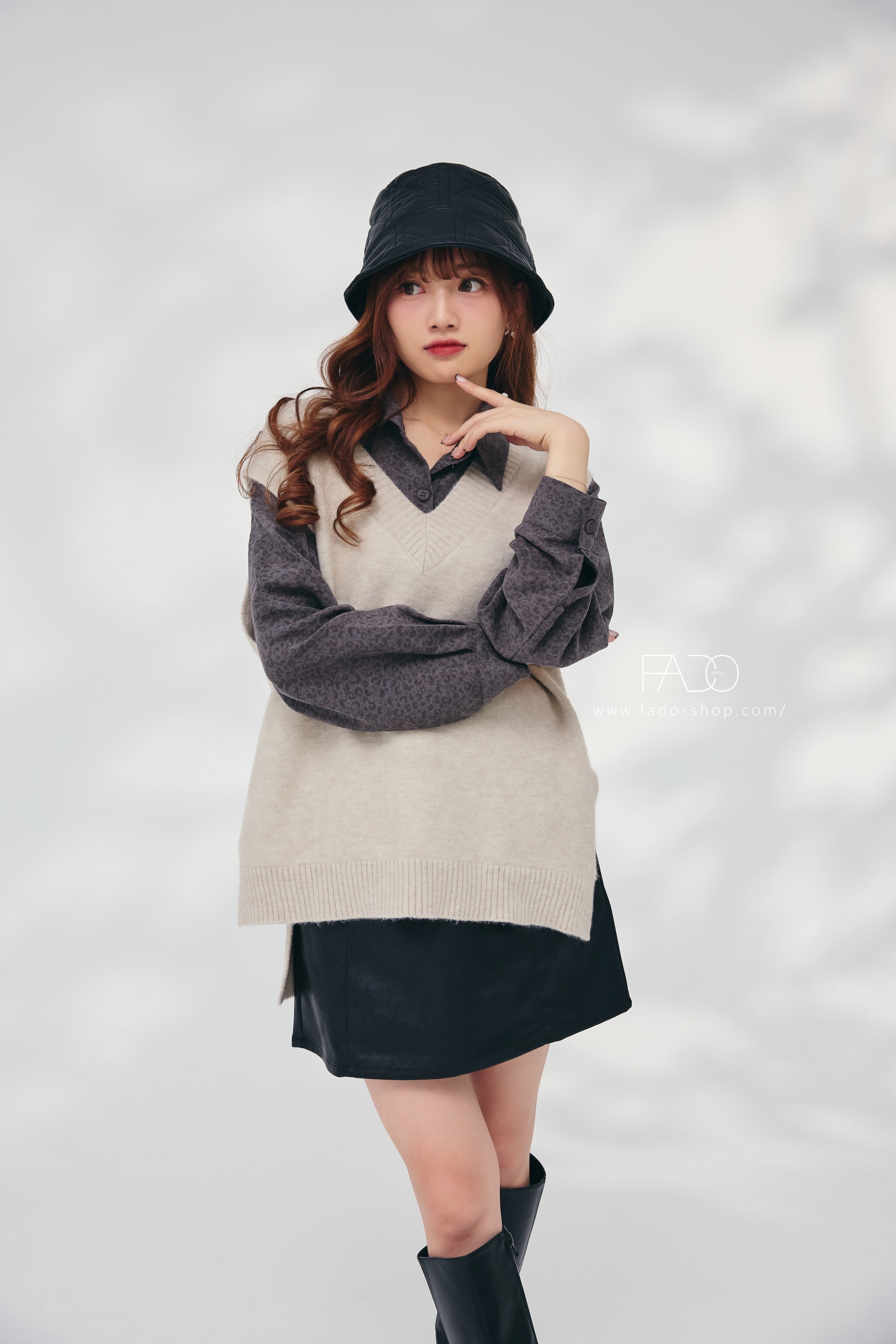 法朵Fado shop｜ 𝙨𝙥𝙞𝙘𝙮 甜辣系抽繩皮格短裙 (內有薄內襯) 4802005 三色