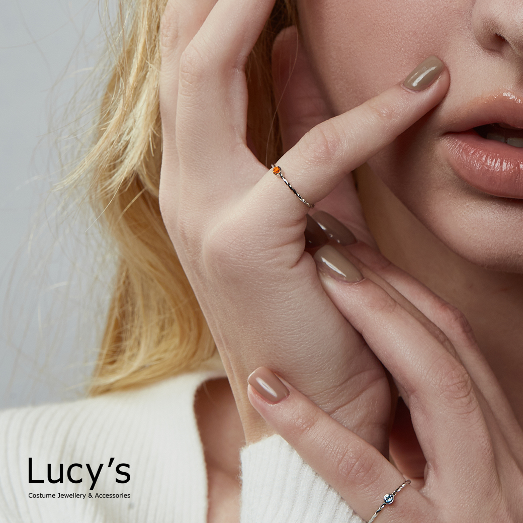 LUCKY RING 好運尾戒｜遠離負能量 (銀橘) (109851)