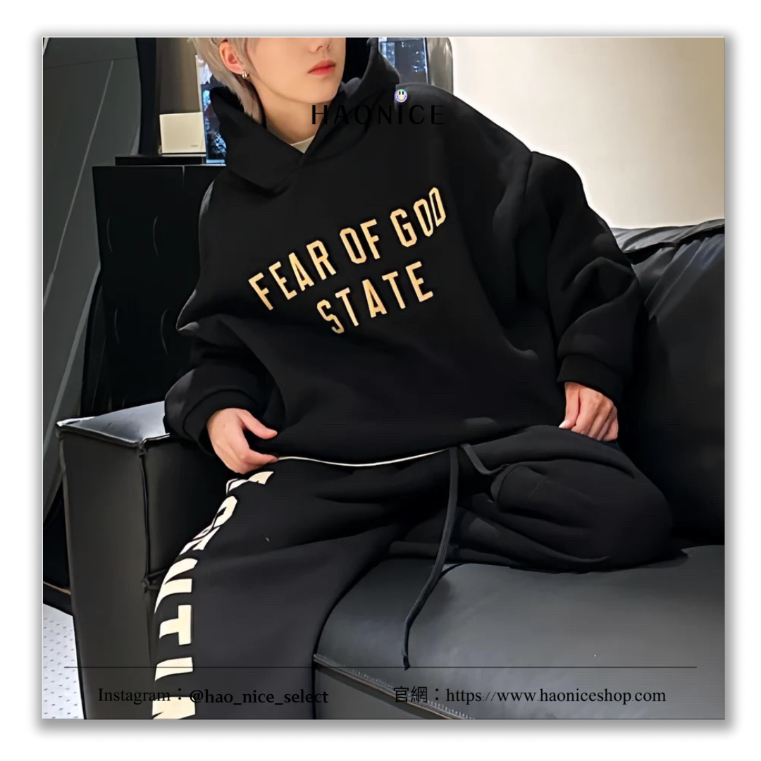 【HAO NICE】FEAR OF GOD FOG ESSENTIALS 24FW長袖 帽T 素色百搭 眾明星同款 秋冬必備單品🔥