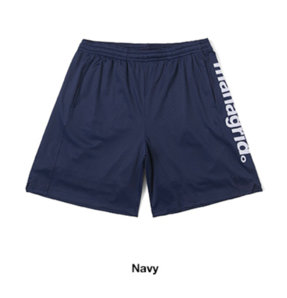 (現貨) mahagrid - big logo mesh short (navy)
