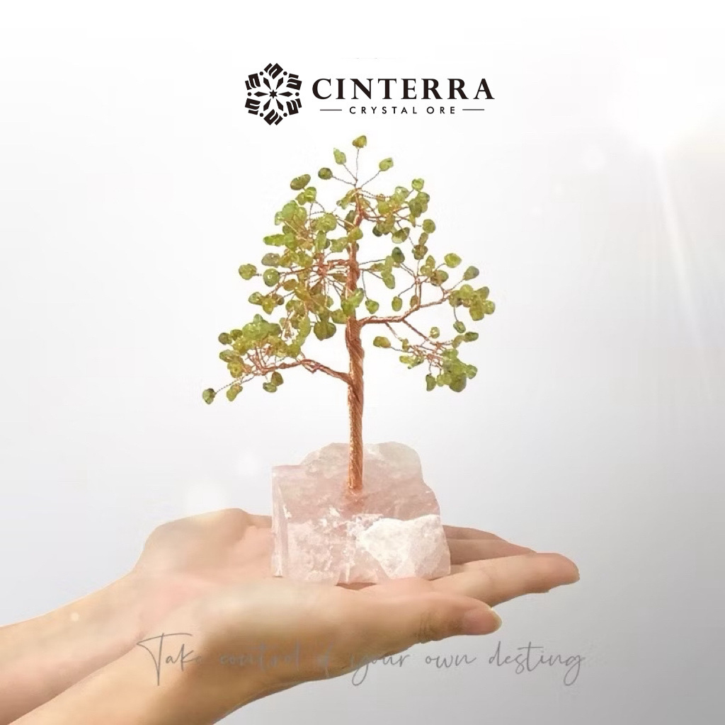 許願之樹｜水晶樹｜黃水晶｜橄欖石｜粉水晶｜紫水晶｜黑碧璽