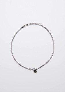 Mixture-MN030 圓身蛇鏈拼接馬蹄鐵純鋼項鍊