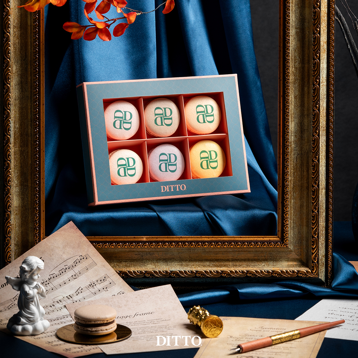 【畫框系列｜彌月禮盒】6入馬卡龍