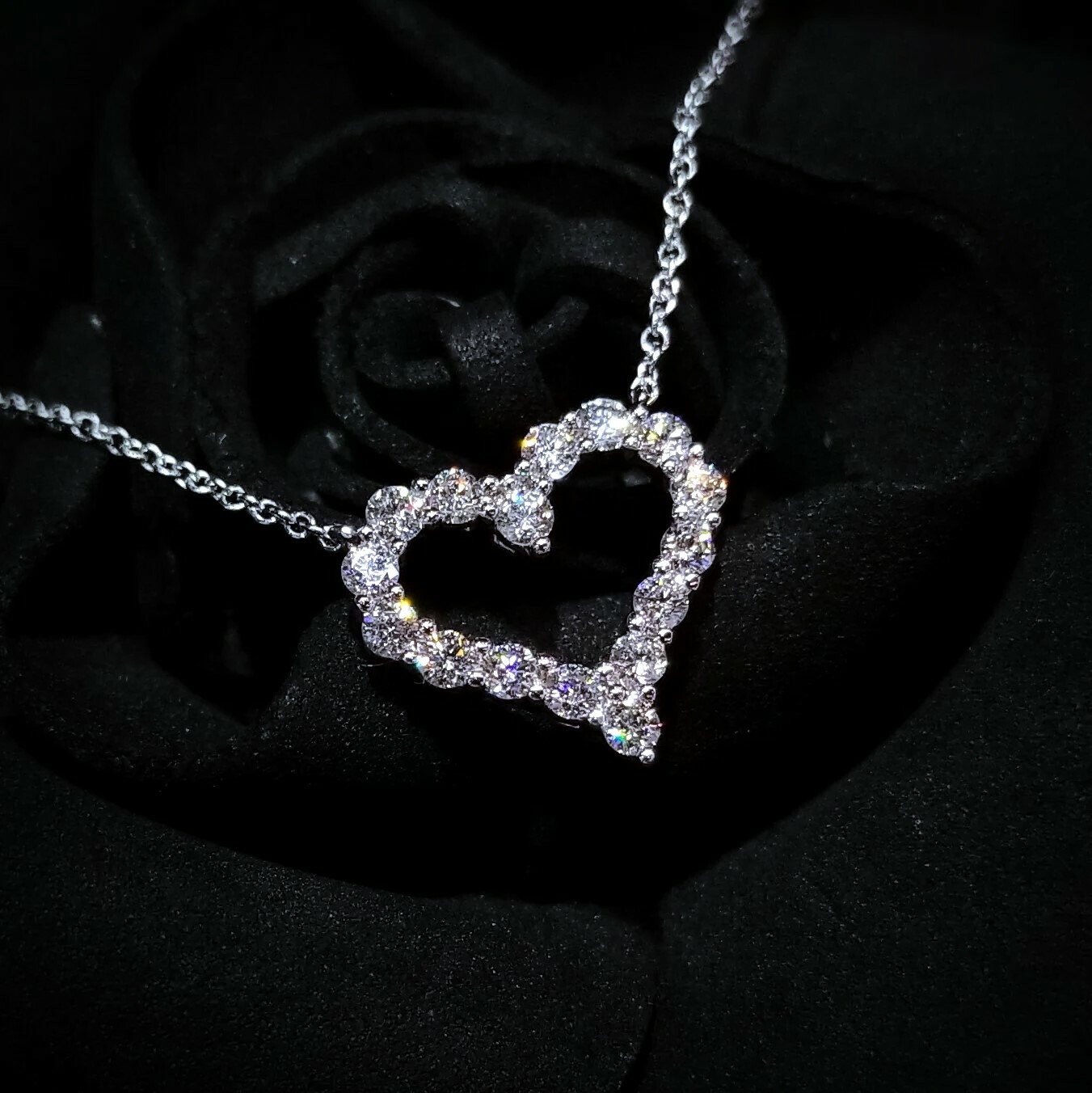 18K White Gold 0.55ct Diamond Necklace