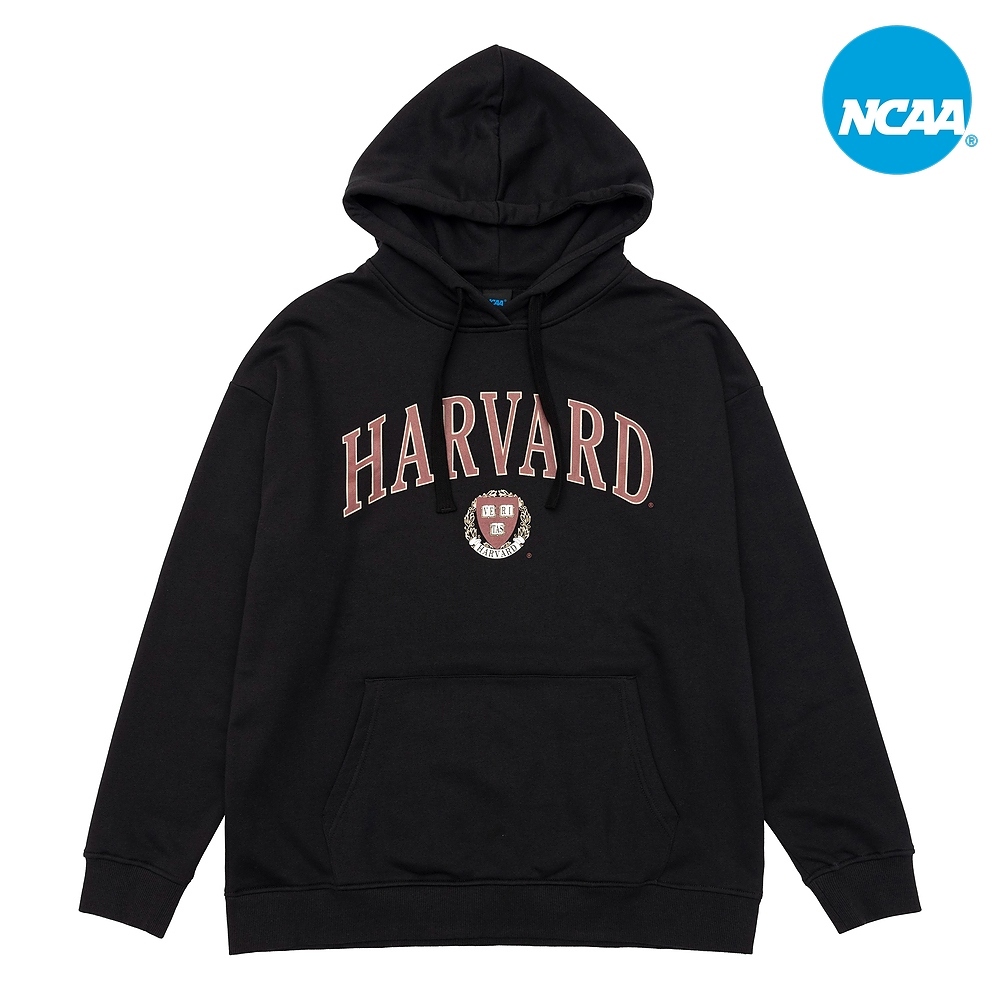 【NCAA】哈佛大學 Harvard 中性刷毛連帽大學T-黑