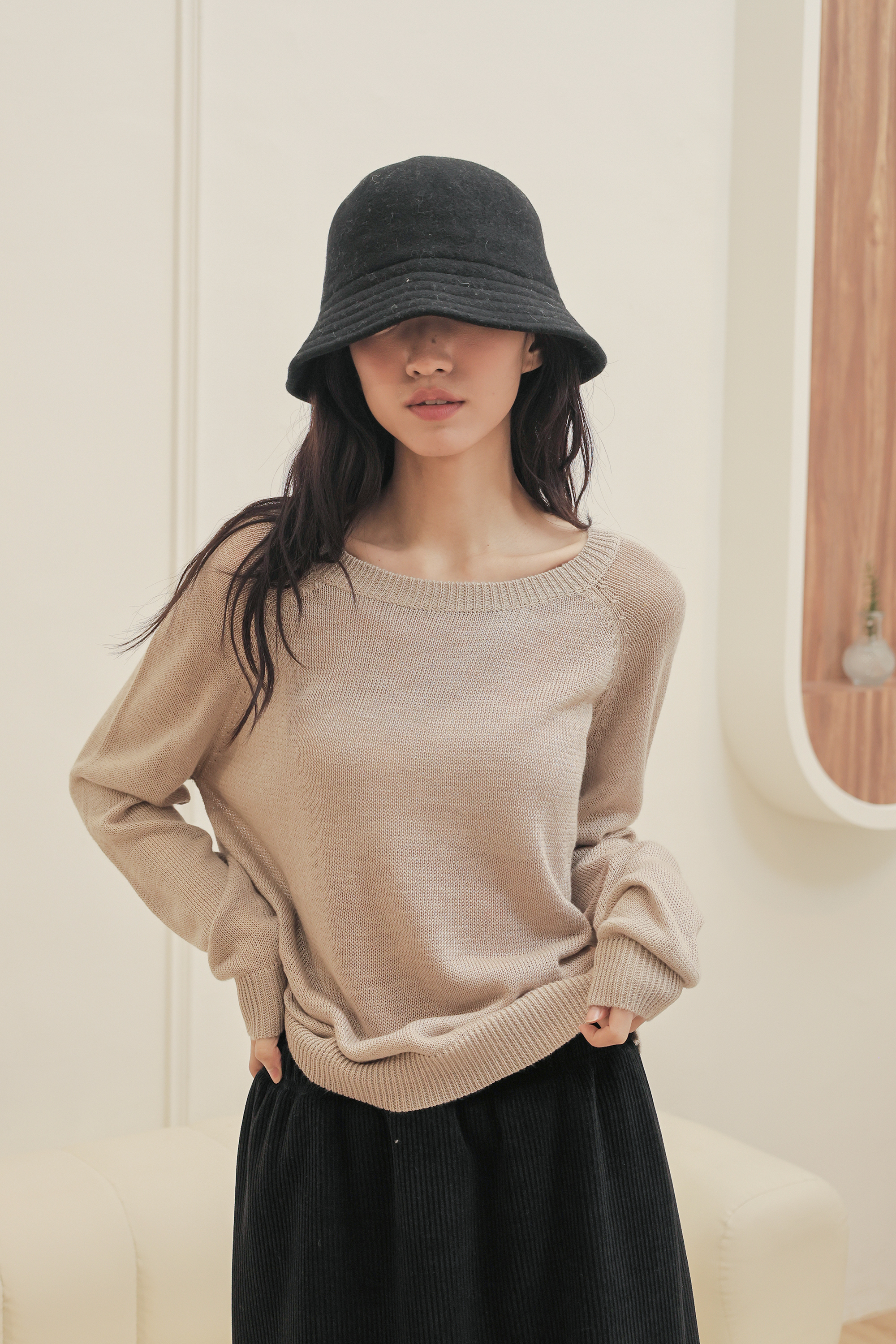 法式優雅保暖漁夫帽