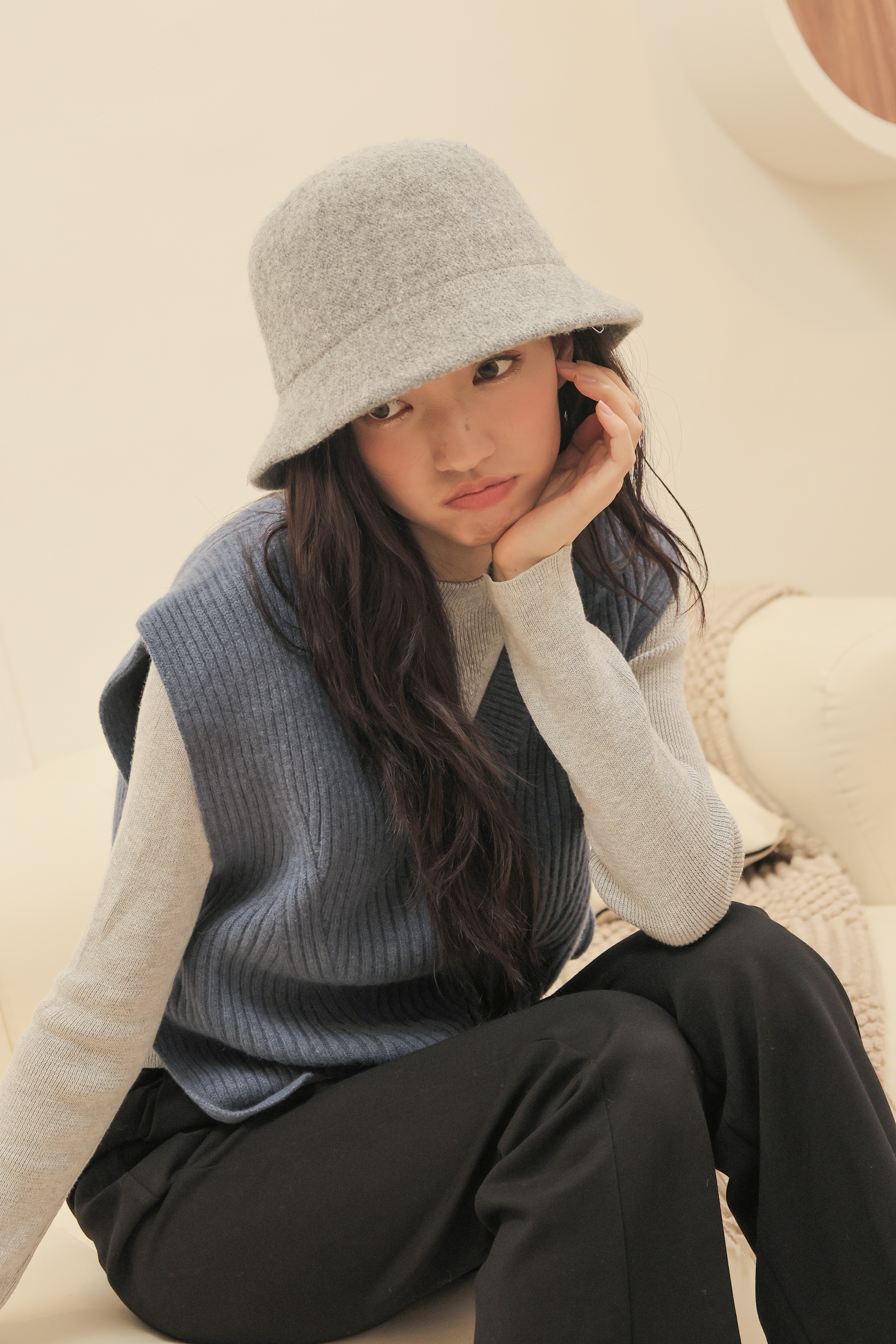 法式優雅保暖漁夫帽