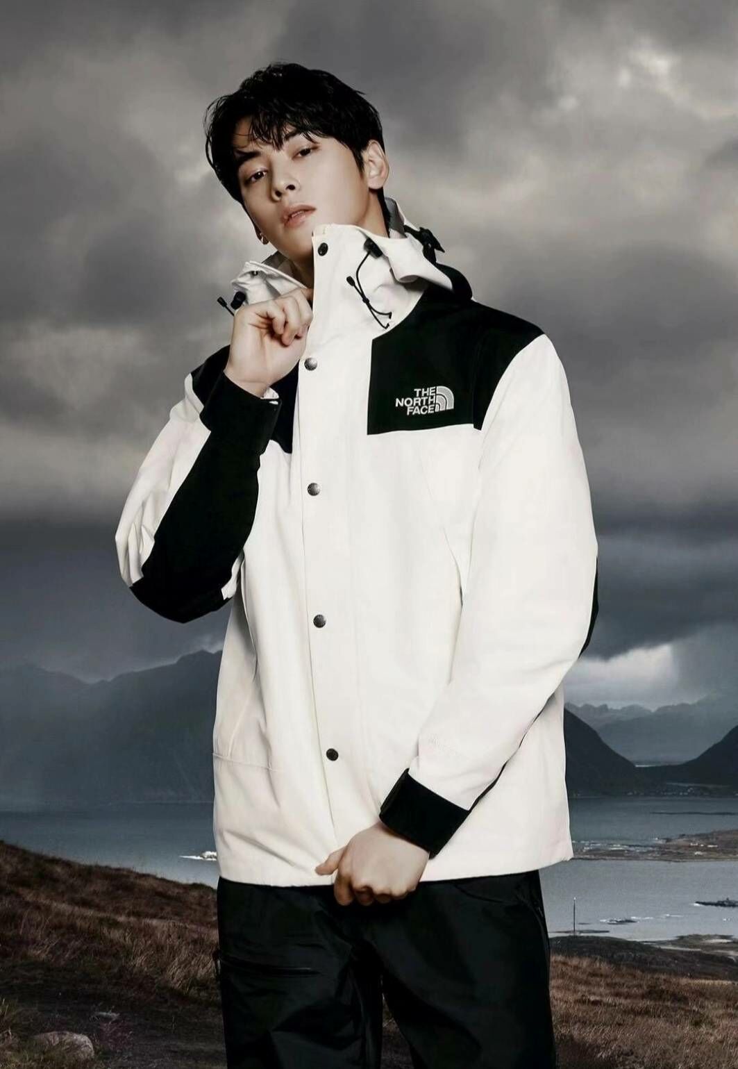 【代購】The North Face 1990 mountain jacket Gore-Tex 拼接白黑 北面 北臉防風外套